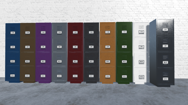 filing cabinet 3D मॉडल .c4d .max .obj .3ds .fbx .stl .blend 