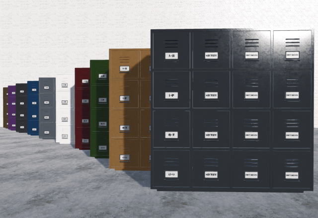 filing cabinets large Modelo 3D .c4d .max .obj .3ds .fbx .stl .blend 
