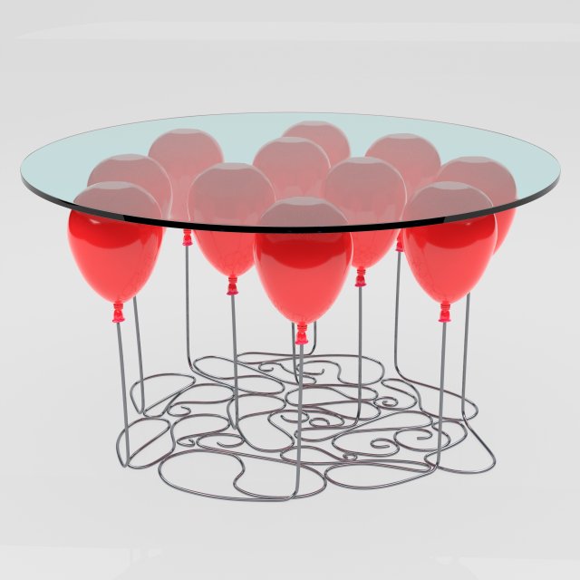 the balloon coffee table 3D Модель .c4d .max .obj .3ds .fbx .stl .blend 