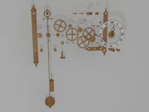 wooden clock 3D Model