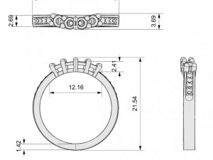 stl 3dm jewelry ring 001 3D-Druckmodell