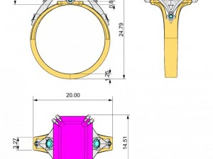 stl 3dm jewelry ring 003 3D Print Model