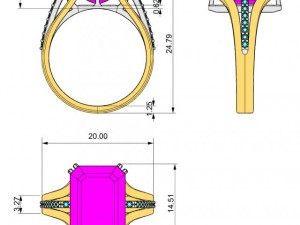 stl 3dm jewelry ring 004 Model Cetak 3D