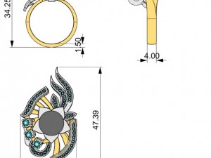 stl 3dm jewelry ring 006 3D-Druckmodell