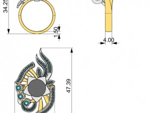 stl 3dm 쥬얼리 반지 006 3D 프린트 모델
