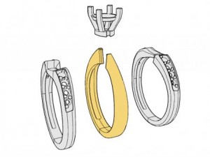 stl 3dm jewelry ring 007 3D Baskı Modeli