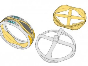 stl 3dm jewelry ring 008 3D Print Model