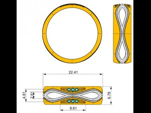 stl 3dm jewelry ring 009 3D Print Model