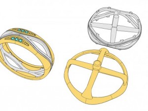 stl 3dm jewelry ring 009 3D 打印模型