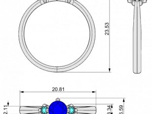 stl 3dm jewelry ring 010 Model Cetak 3D