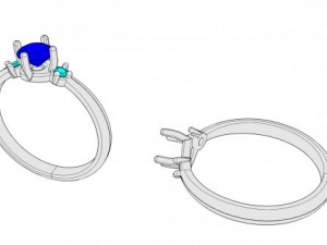 stl 3dm jewelry ring 010 Model Cetak 3D
