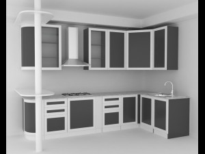 modern kitchen 3D Модель