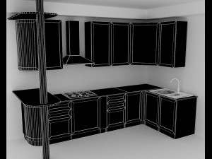 modern kitchen Model 3D