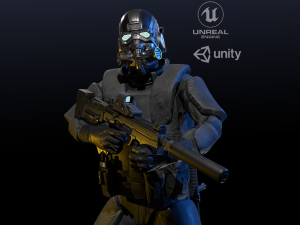 special forces skifi soldier - skin 3 3D Model