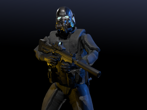 special forces skifi soldier - skin 3 3D Model