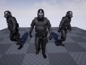 special forces skifi soldier - skin 3 3D Model