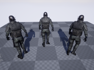 special forces skifi soldier - skin 3 3D Model