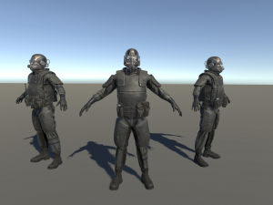 special forces skifi soldier - skin 3 3D Model