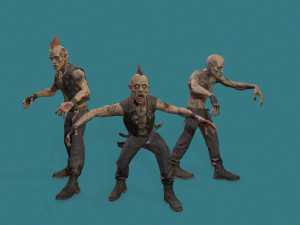 zombie punk biker 3D Модель