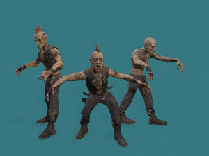zombie punk biker 3D Model