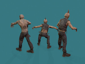 zombie punk biker 3D Модель