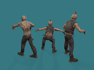 zombie punk biker 3D Model