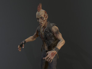 zombie punk biker 3D Модель