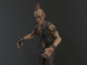 zombie punk biker 3D Model