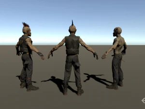zombie punk biker 3D Model