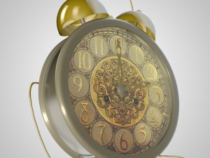 table clock alarm Modelo 3D