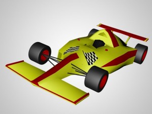 formula 1 car lowpoly 3Dモデル