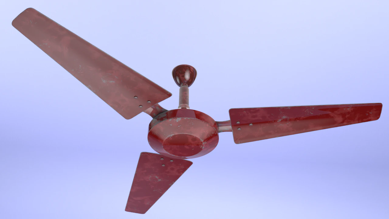 ceiling fan 3D Model .c4d .max .obj .3ds .fbx .stl .blend 