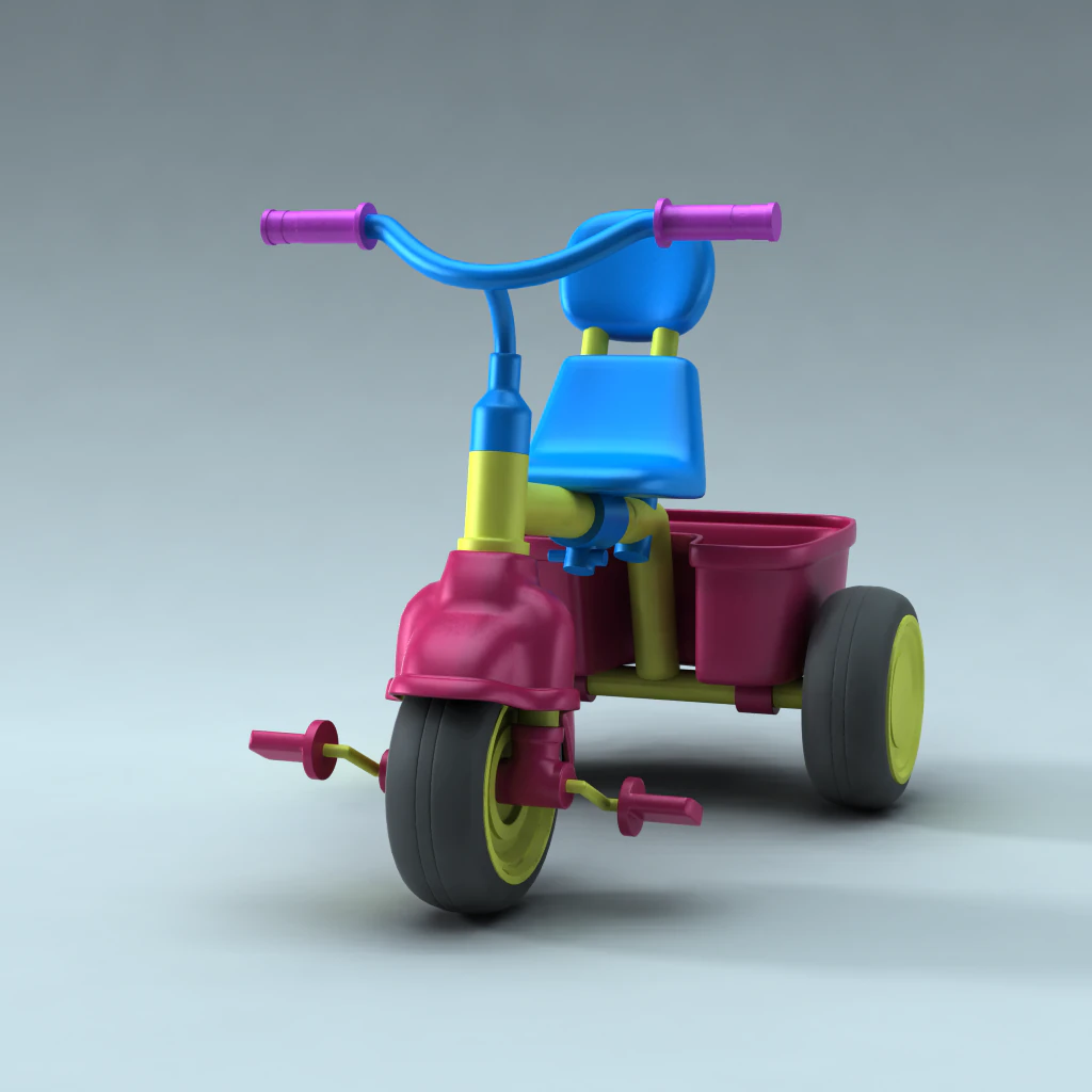 children bike 3D Model .c4d .max .obj .3ds .fbx .stl .blend