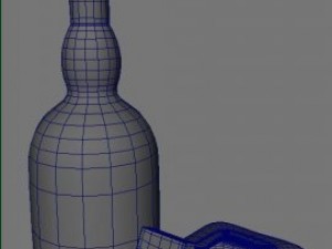 whisky bottle ashtray gaslighter 3D Model