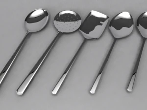 요리 숟가락 세트 3D 모델
