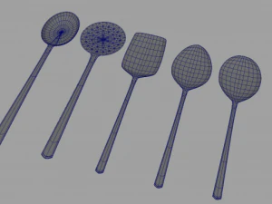 cooking spoon set 3D Model