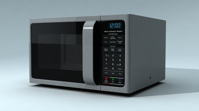 microwave oven 3D Model .c4d .max .obj .3ds .fbx .stl .blend 