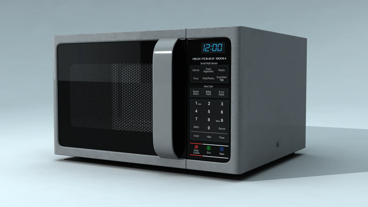 microwave oven 3D Model .c4d .max .obj .3ds .fbx .stl .blend 