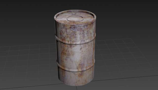 steel drum 3D 模型 .c4d .max .obj .3ds .fbx .stl .blend