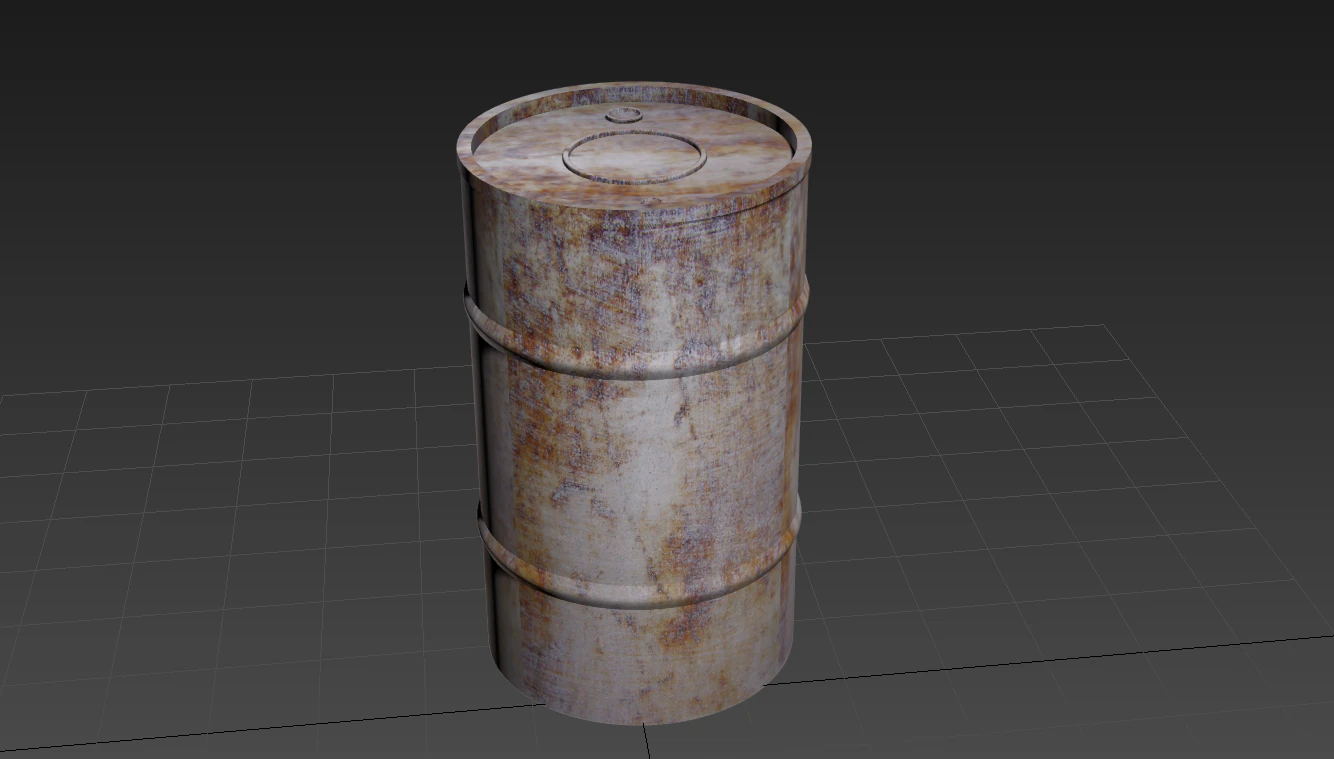 steel drum 3D Model .c4d .max .obj .3ds .fbx .stl .blend