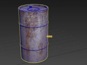 steel drum 3D Model
