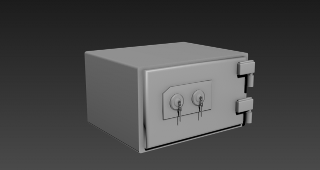 safety deposit box 3D 模型 .c4d .max .obj .3ds .fbx .stl .blend
