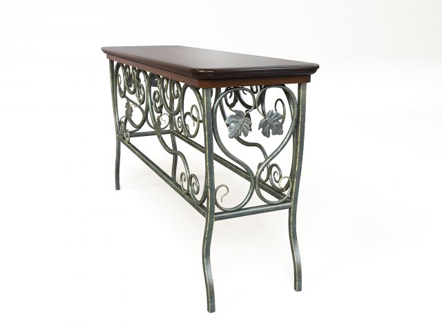 wrought iron table Modello 3D .c4d .max .obj .3ds .fbx .stl .blend 