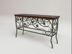 table en fer forg&eacute; Modèle 3D