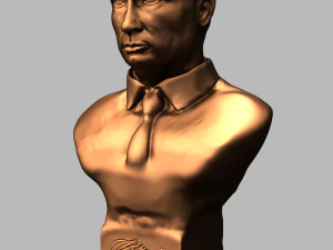 bronze bust of vladimir putin 3D Model