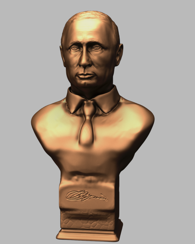 bronze bust of vladimir putin 3D-Modell .c4d .max .obj .3ds .fbx .stl .blend 
