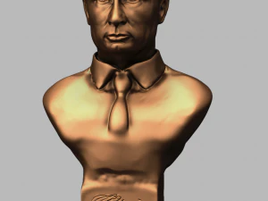 bronze bust of vladimir putin 3D Model