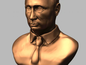 bronze bust of vladimir putin 3D Model