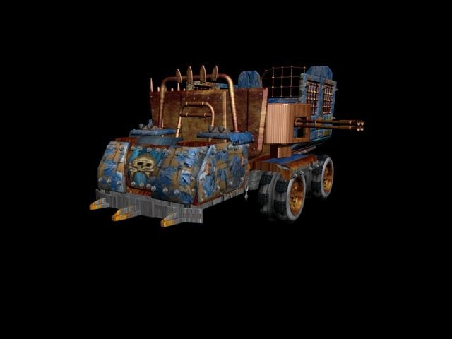 crazy car 3D Model .c4d .max .obj .3ds .fbx .stl .blend 