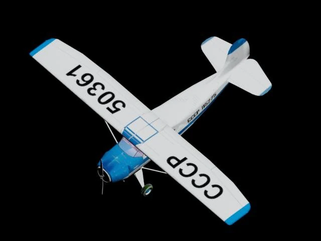 yak-12 3D Model .c4d .max .obj .3ds .fbx .stl .blend 